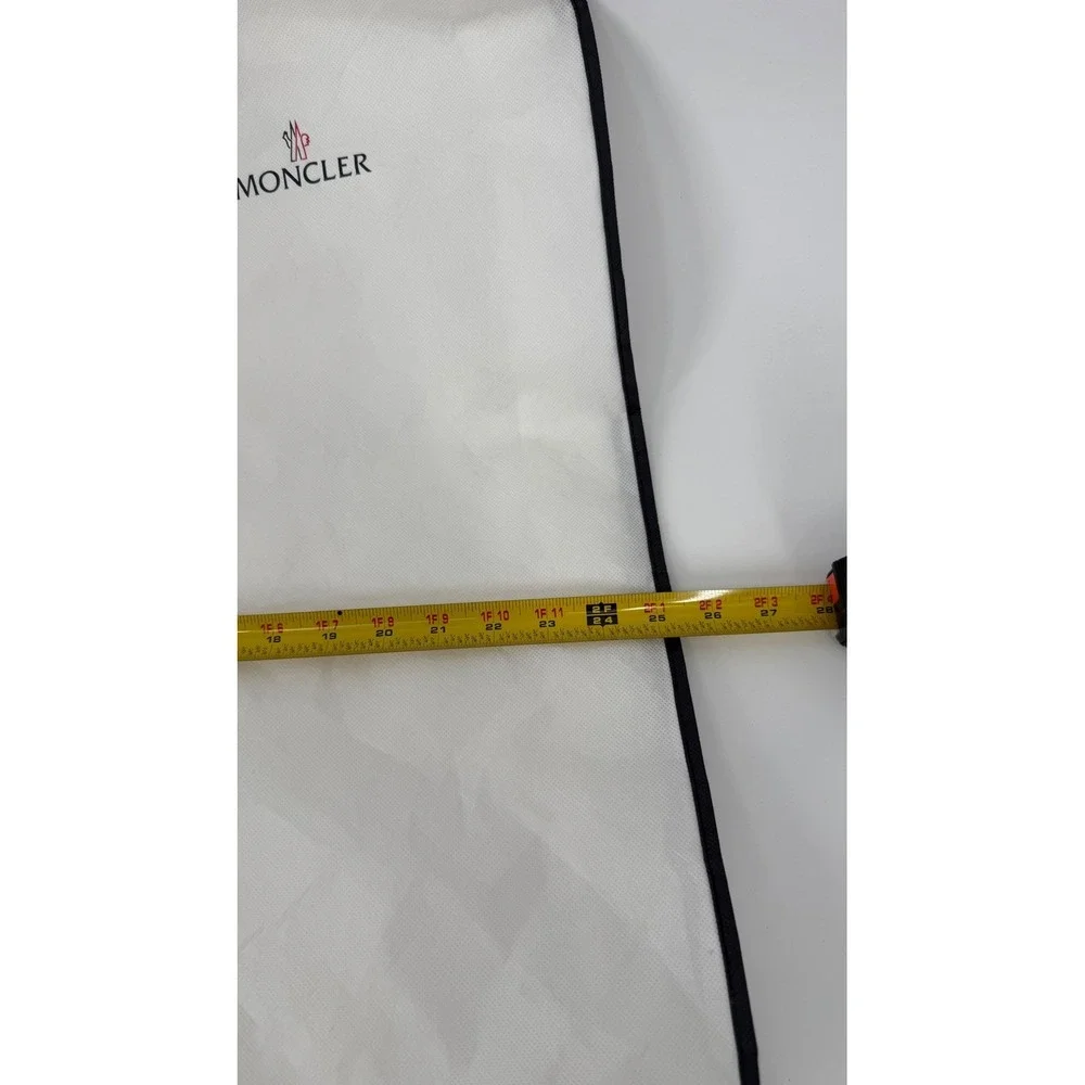 Moncler White Garment Bag w/ Hanger Coat Storage Travel Suit Designer 35X25 READ
